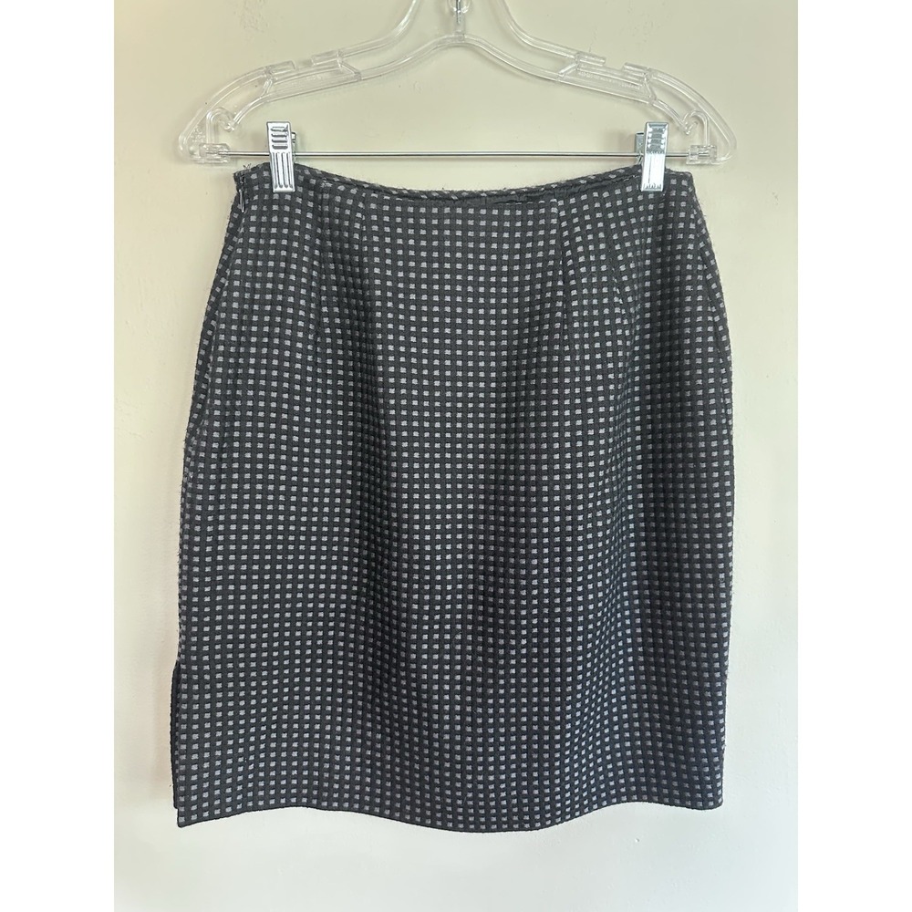 VTG Linda Allard Ellen Tracy A-line Mini Checkered Skirt Size 6 [USED ON TV SET]